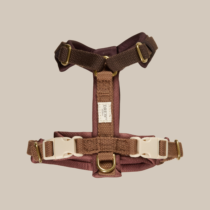 Chocolate / Blød & justerbar hundesele (PRO)