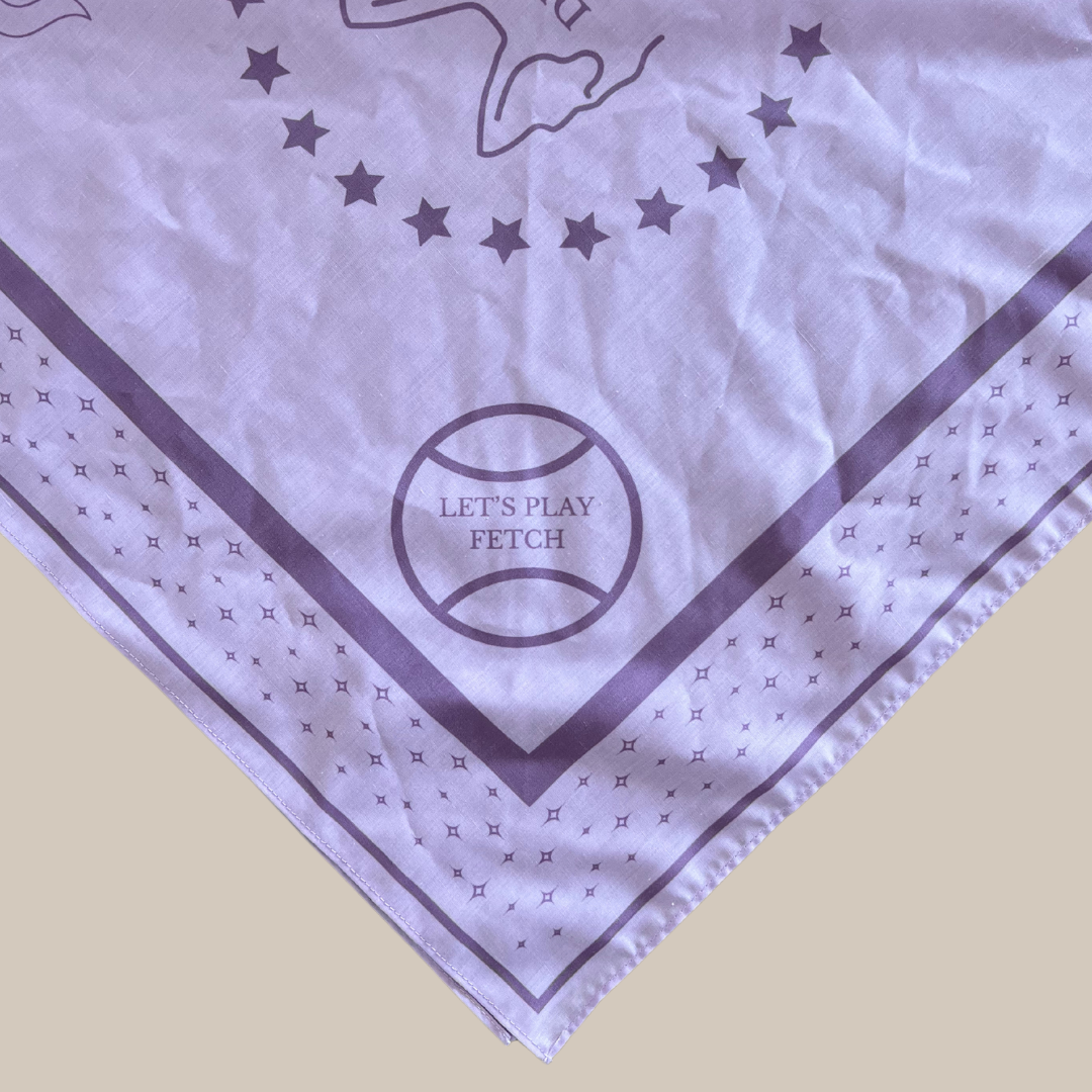 LILAC / Stylish dog bandana for medium and large dogs (Purple)