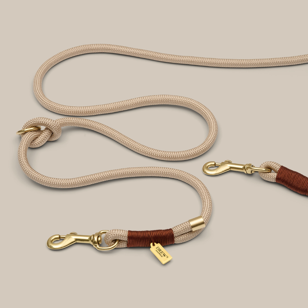 Beige håndfri hundesnor