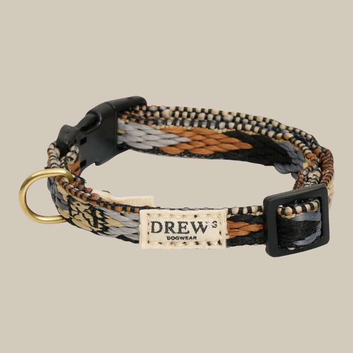 Brunt mønster hvalpehalsbånd