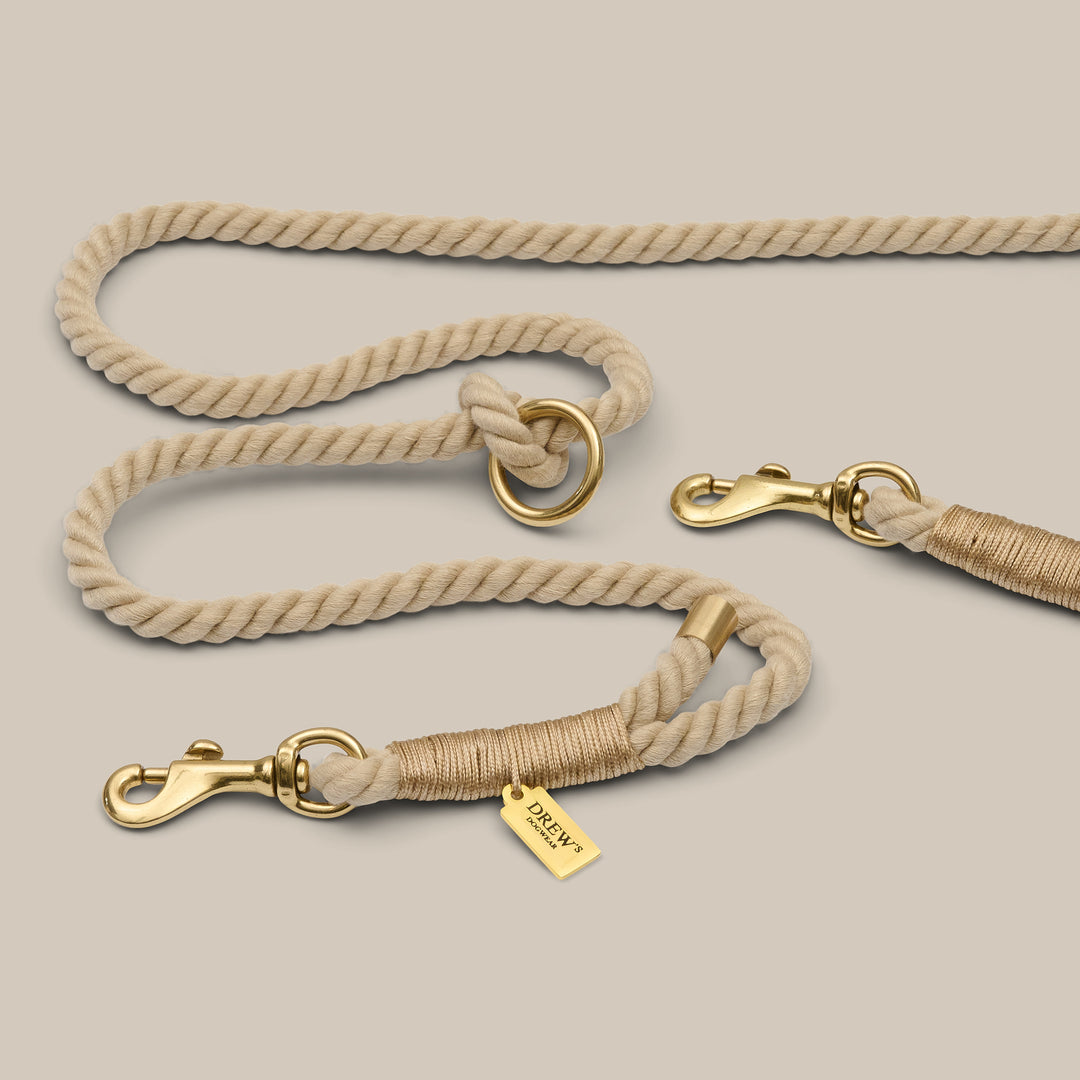 BEIGE standard / Adjustable and soft dog leash