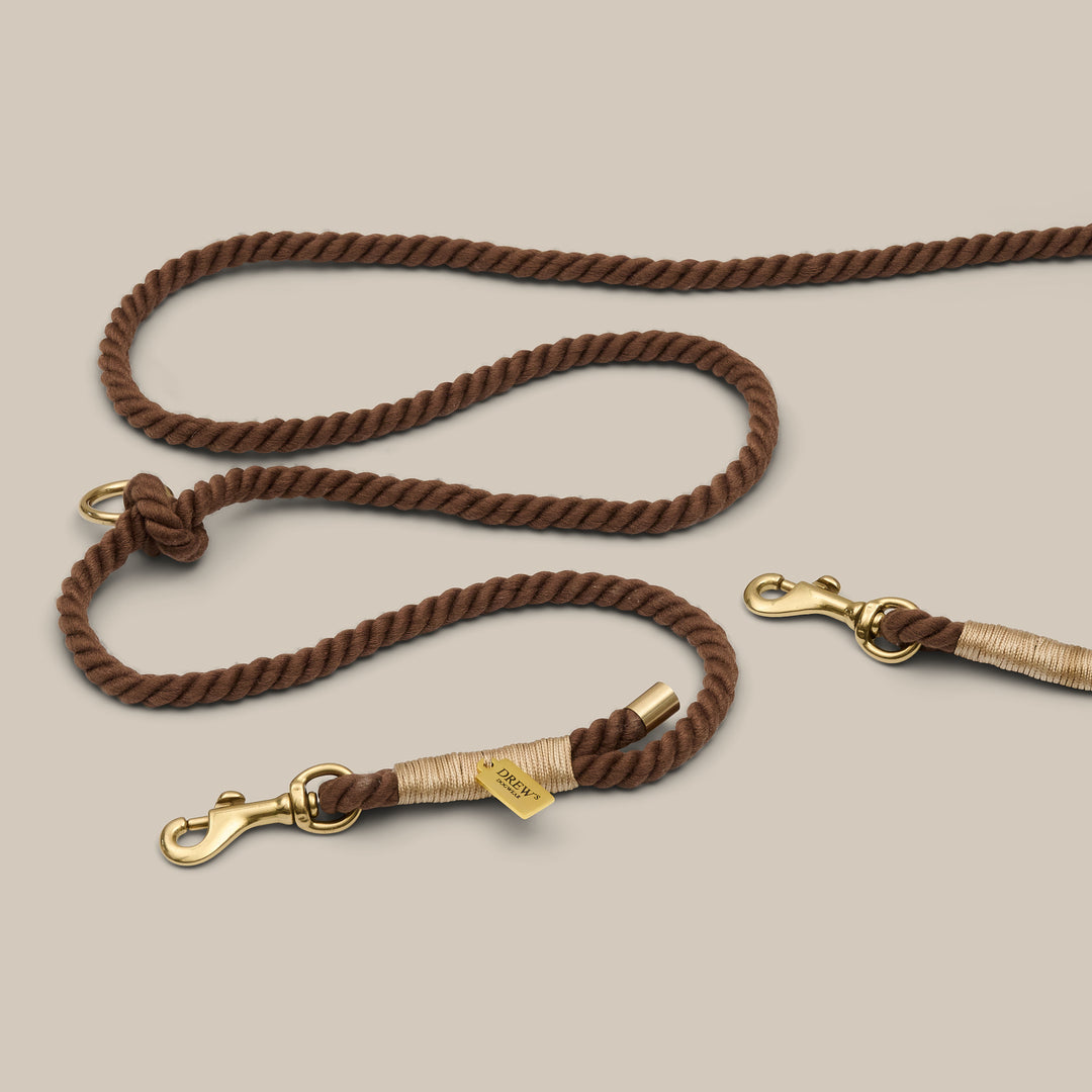 BROWN puppy / Adjustable and soft dog leash