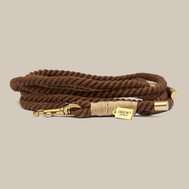 BROWN puppy / Adjustable and soft dog leash