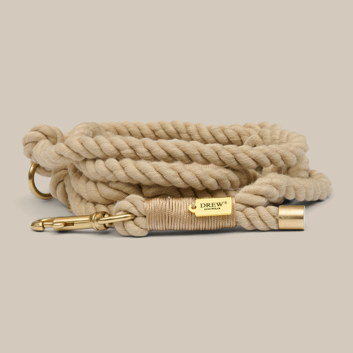 BEIGE standard / Adjustable and soft dog leash
