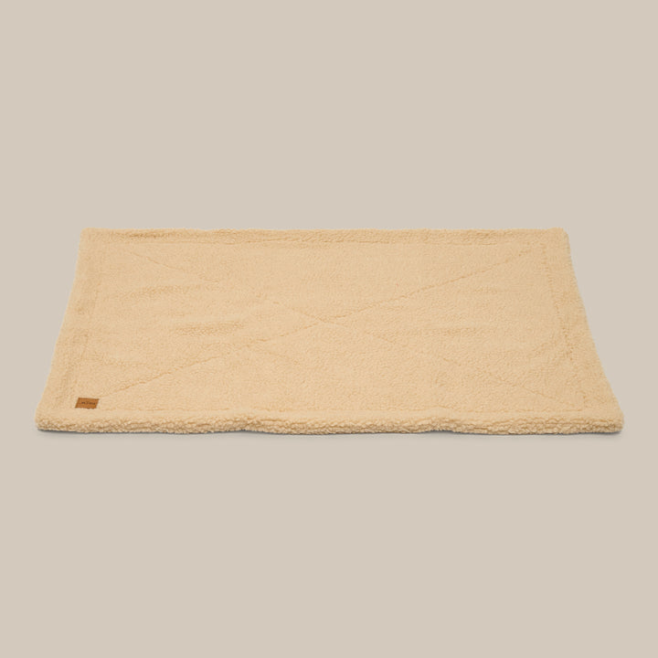 Blødt hundetæppe i teddy fleece - (beige)
