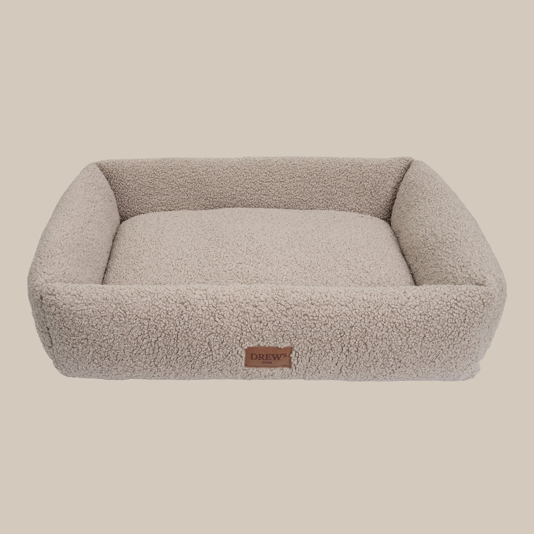 Nuna dog bed - Soft & washable dog bed made of memory foam (taupe)
