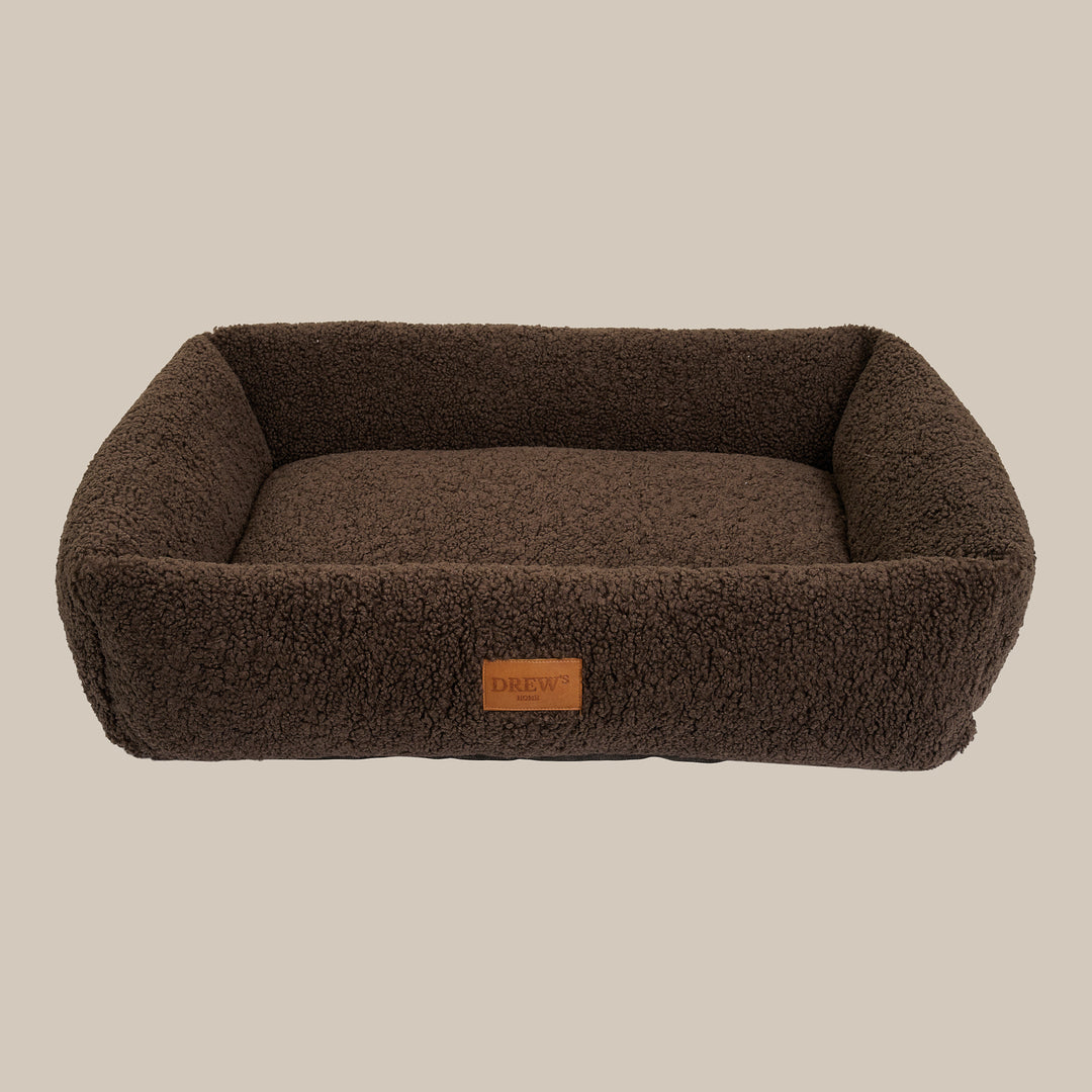 Nuna dog bed - Soft & washable dog bed made of memory foam (brown)