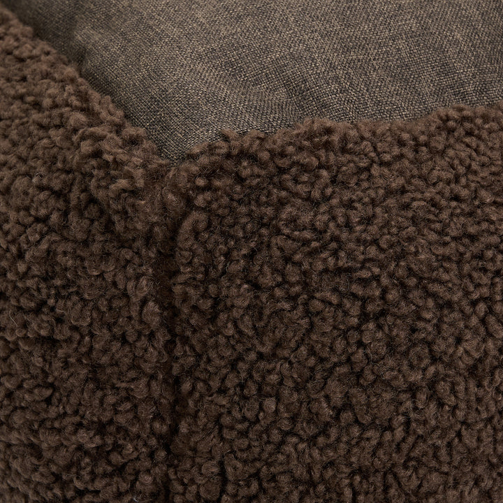 Nuna dog bed - Soft & washable dog bed made of memory foam (brown)
