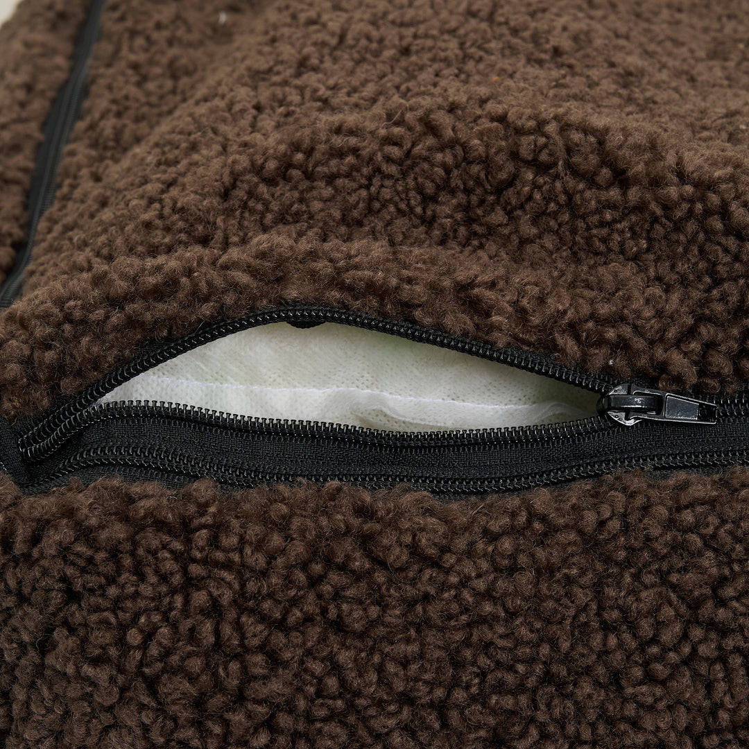 Nuna dog bed - Soft & washable dog bed made of memory foam (brown)