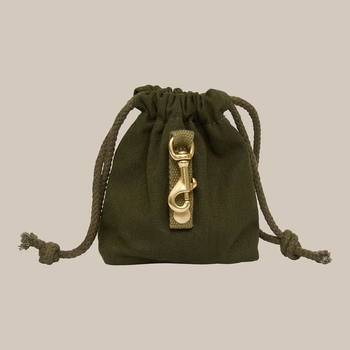 Leckerli-Tasche / Perfekt für Training und Spaziergang - Canvas (Oliv)