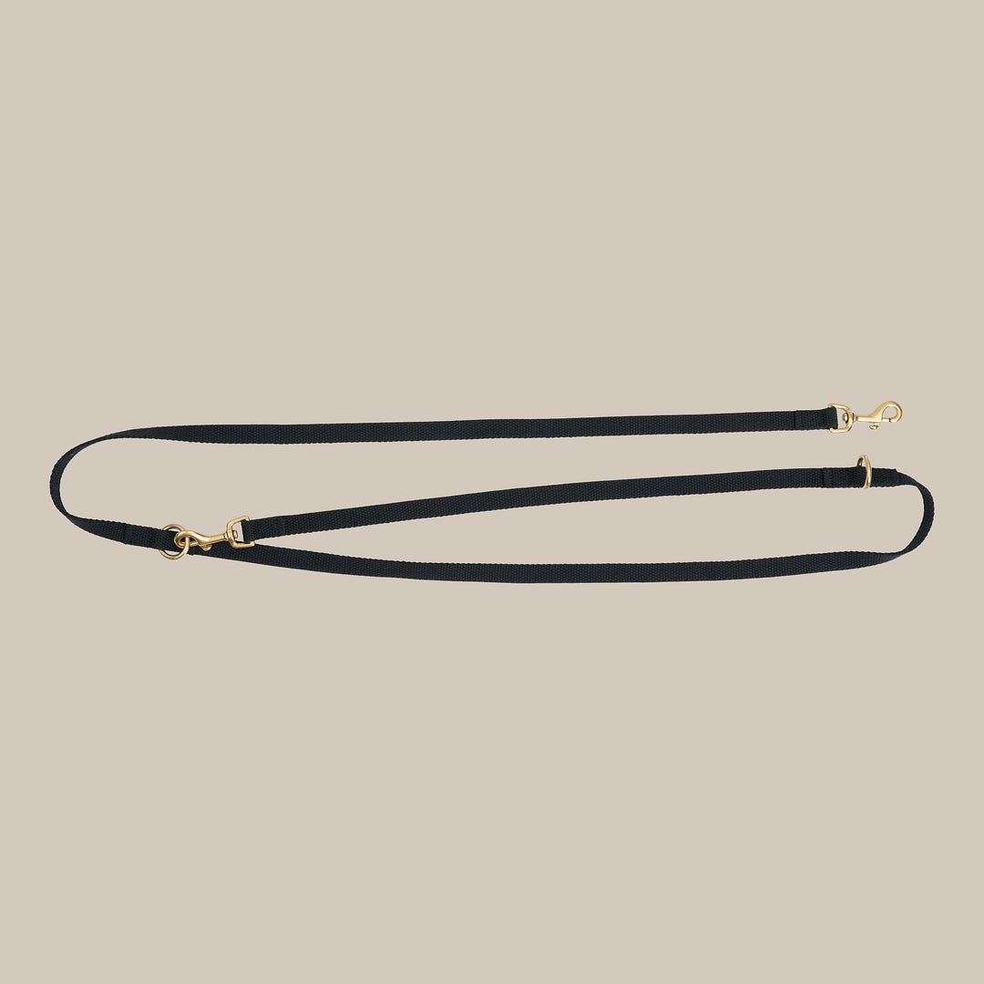 Black / Adjustable cotton dog leash (Black)
