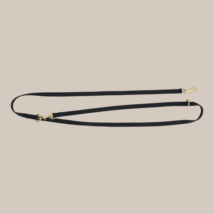 Black / Adjustable cotton dog leash (Black)
