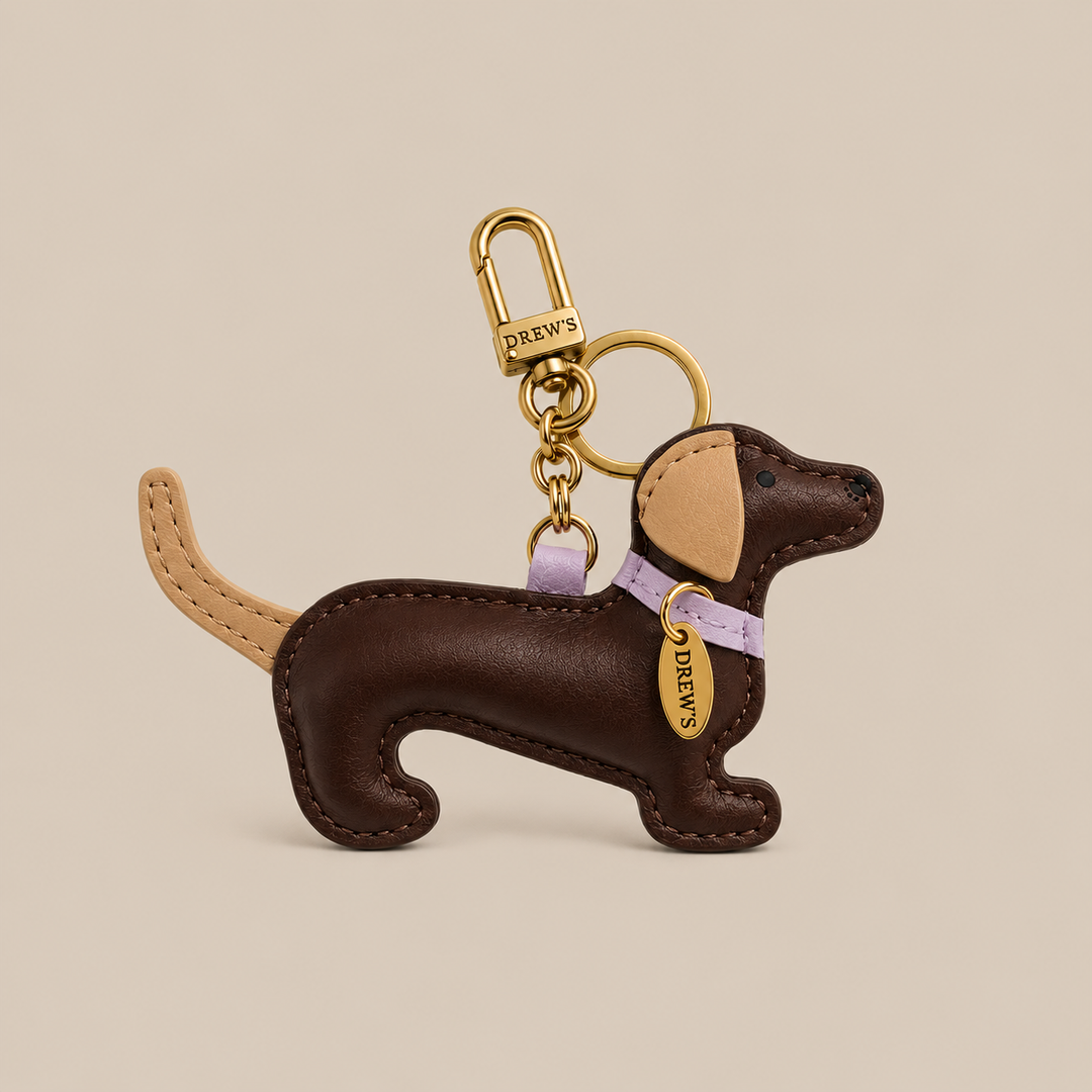 Lavender / Bag charm (dachshund)