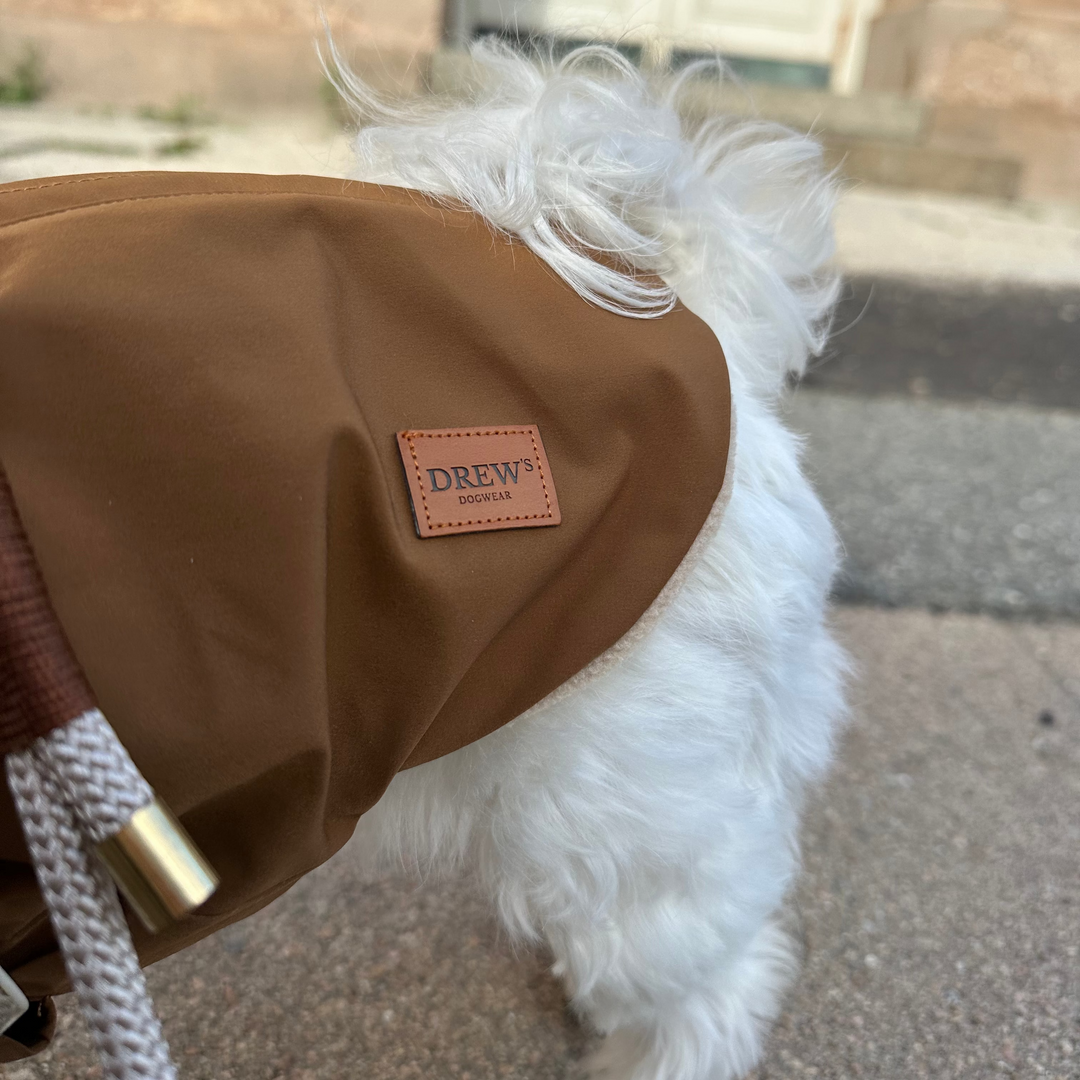 Zermatt // Step-in dog jacket in water-repellent material (brown)