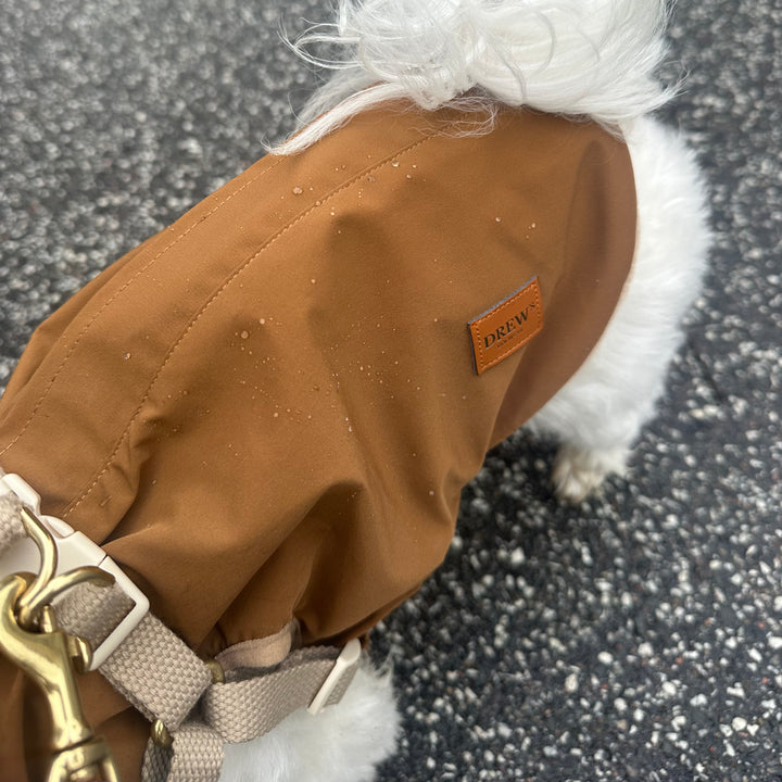 Zermatt // Step-in dog jacket in water-repellent material (brown)
