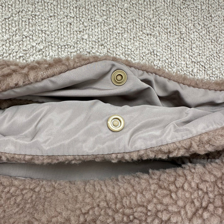 Hundetaske med knapper brun, cali hundetaske