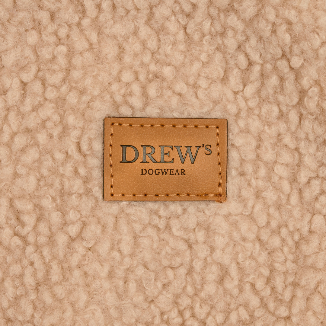 MILO // Dog sweater in soft teddy material (beige)