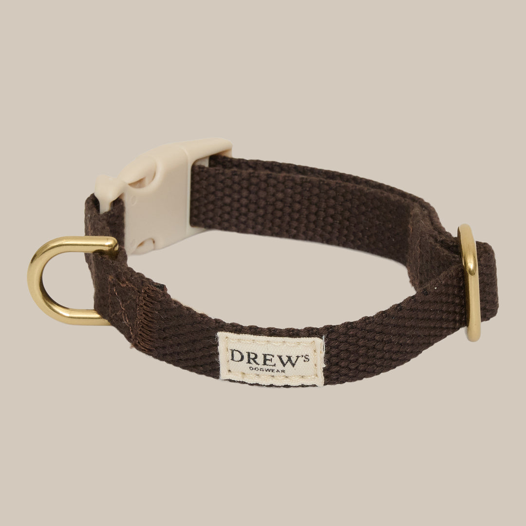 Mørkebrunt hvalpehalsbånd