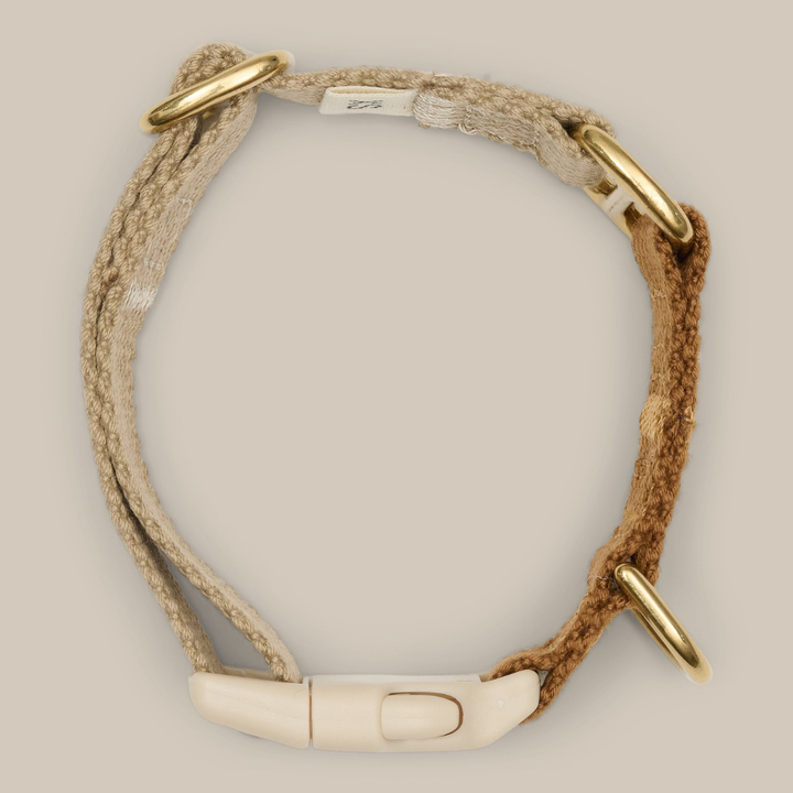 Cortado / Blødt & justerbart halsbånd (brun/beige)