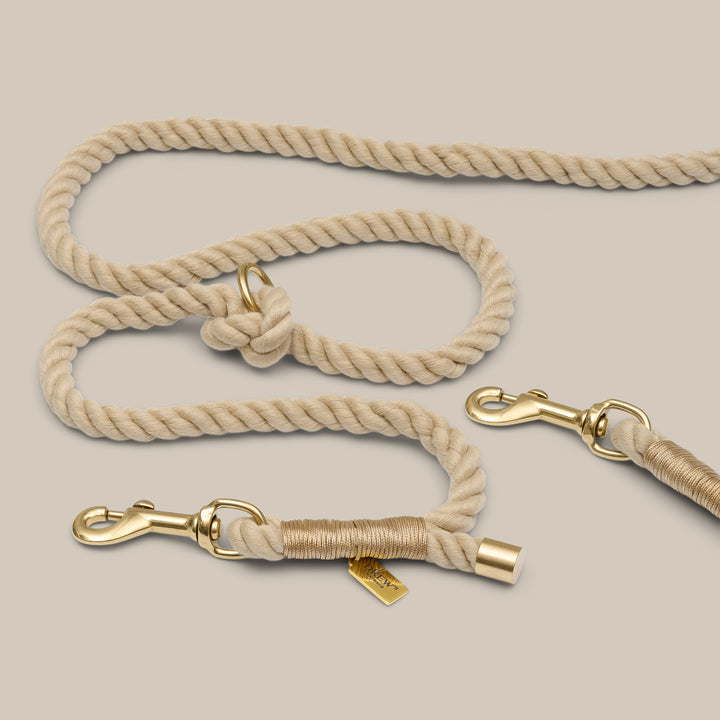 Beige håndfri hundesnor