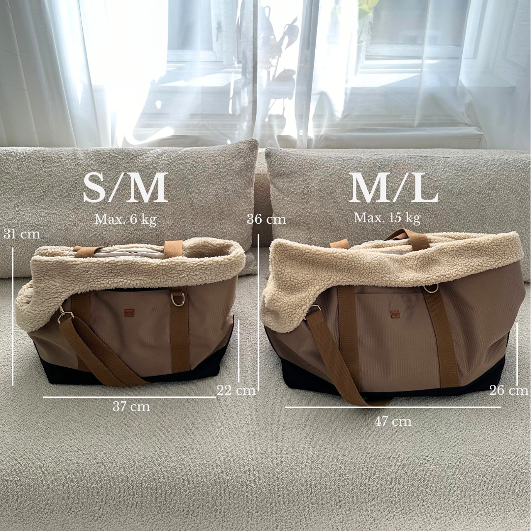 Aspen // Sporty dog ​​bag with soft teddy fleece