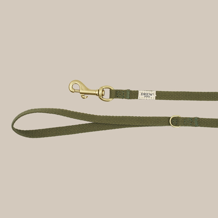 Olive / Light and soft puppy leash (mini)
