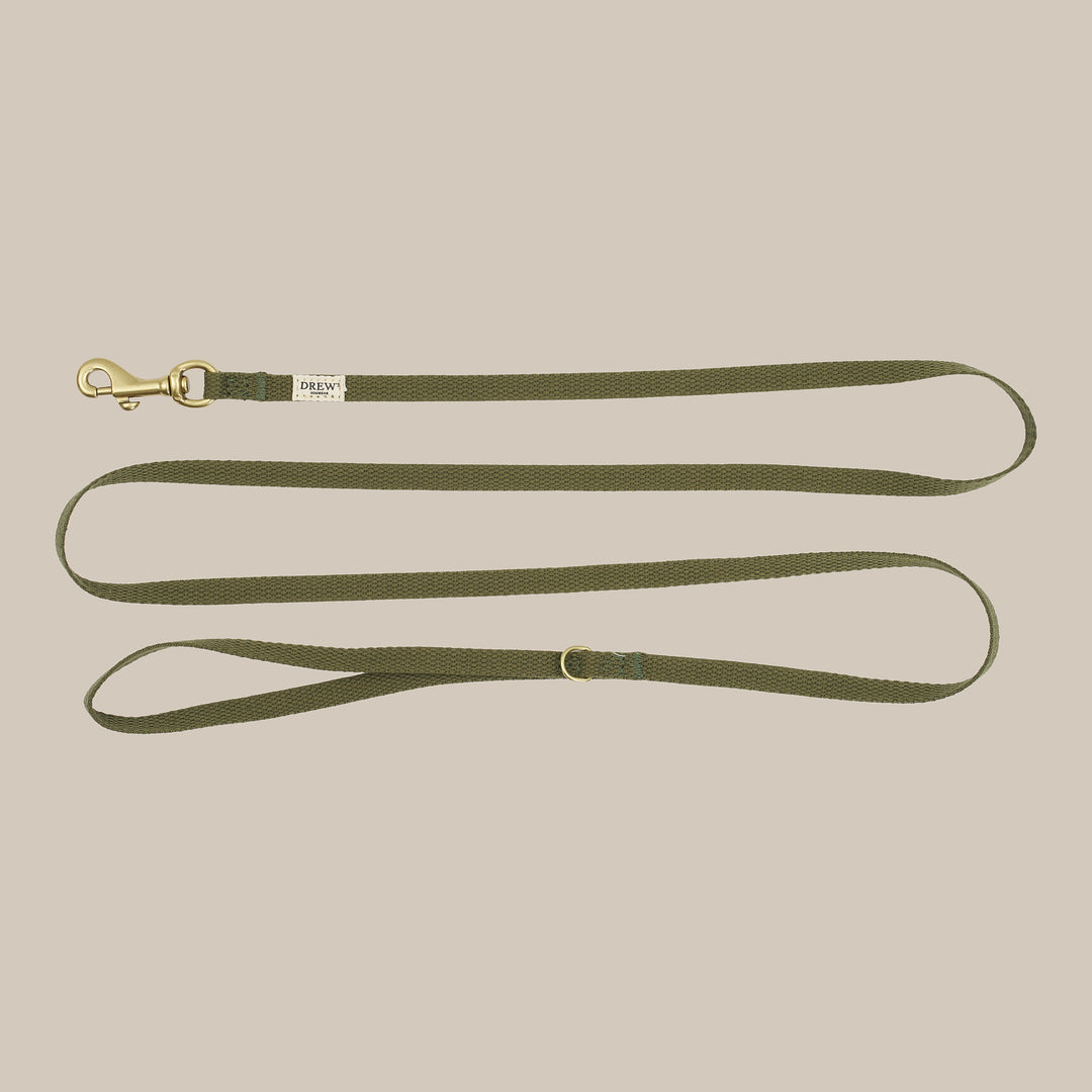 Olive / Light and soft puppy leash (mini)