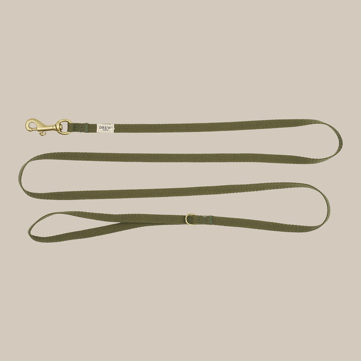 Olive / Light and soft puppy leash (mini)