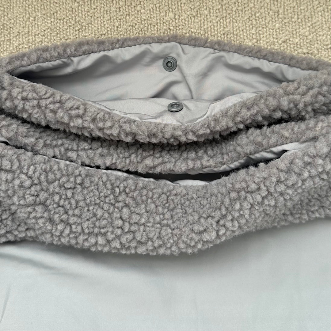 Hundetaske inderfor i teddy fleece