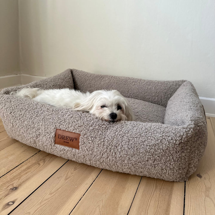 Nuna dog bed - Soft & washable dog bed made of memory foam (taupe)