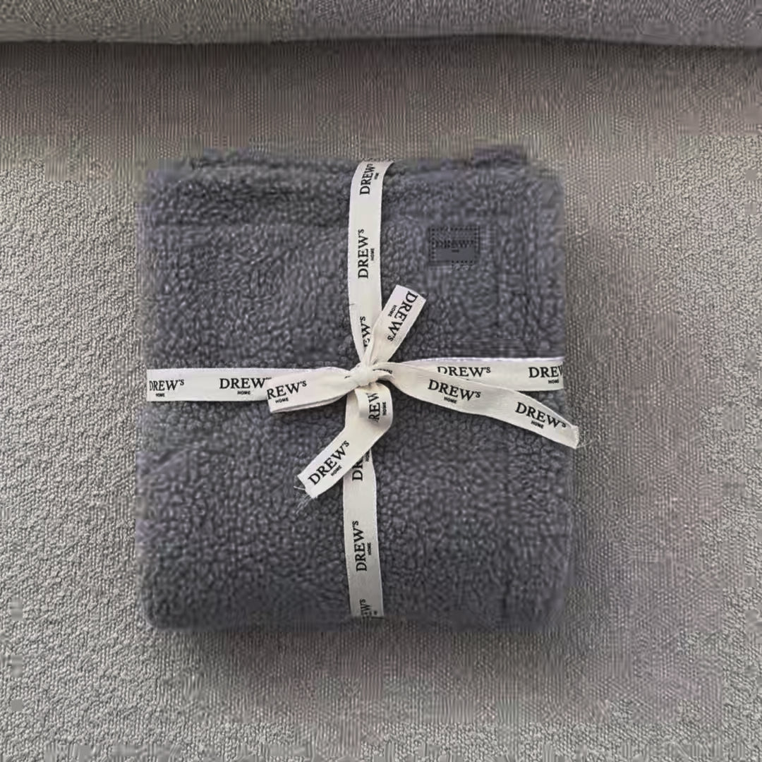 Teddy fleece hundetæppe grå