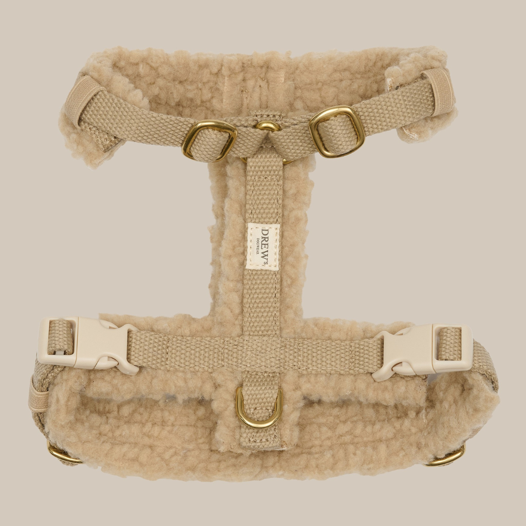 Teddy sele beige og guld